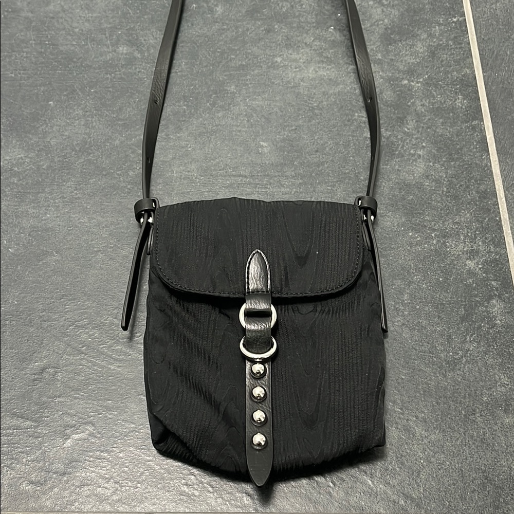 Rebecca Minkoff Bowie phone Black Crossbody Bag with Silver accents